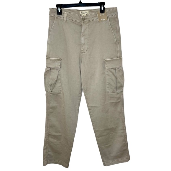 NEW WITH TAGS Madewell Pale Pewter Straight Cargo Pant: COOLMAX® Edition 32 x 32 - Picture 7 of 11